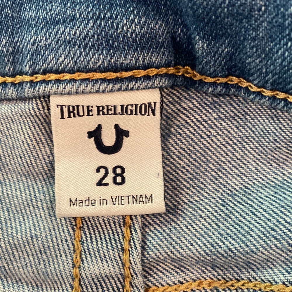 True Religion Keira Low Rise denim shorts size 28 - Picture 3 of 4